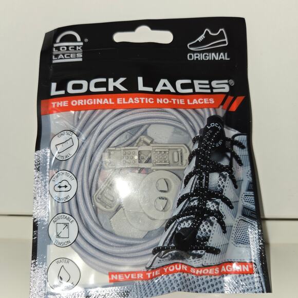 Original Lock Laces NIB Solid Gray - Picture 1 of 2